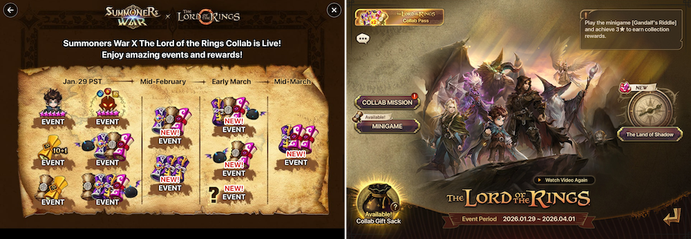 Summoner’s War started its two-month event based on The Lord of the Rings